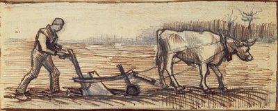 At the Plough, from a series of four drawings representing the four seasons by Vincent van Gogh
